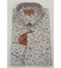 Chemise manches longues à motifs fleuris orange et marron Homme Bande Originale