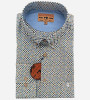 Chemise manches longues motifs petits boutons multicolores. Homme. Bande Originale