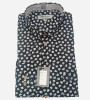 Chemise manches longues bleu Navy à motifs fleuris. Homme. Bande Originale